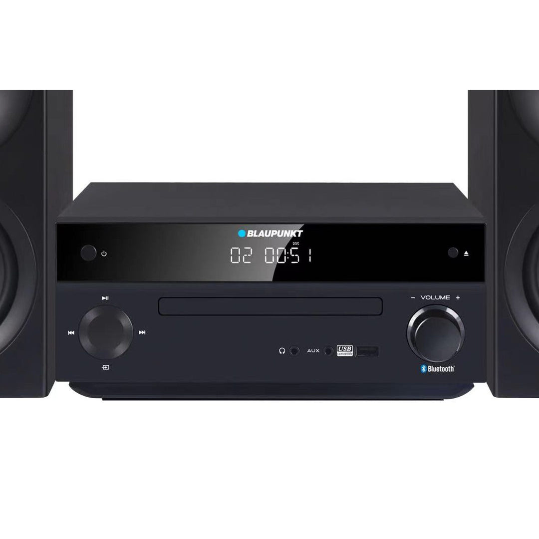 Micro sistem Blaupunkt, putere 150 W, radio FM, mufă AUX și port USB, Bluetooth, intrare HDMI, ceas cu alarmă, afișaj LED, culoare negru, MS30.02BT
