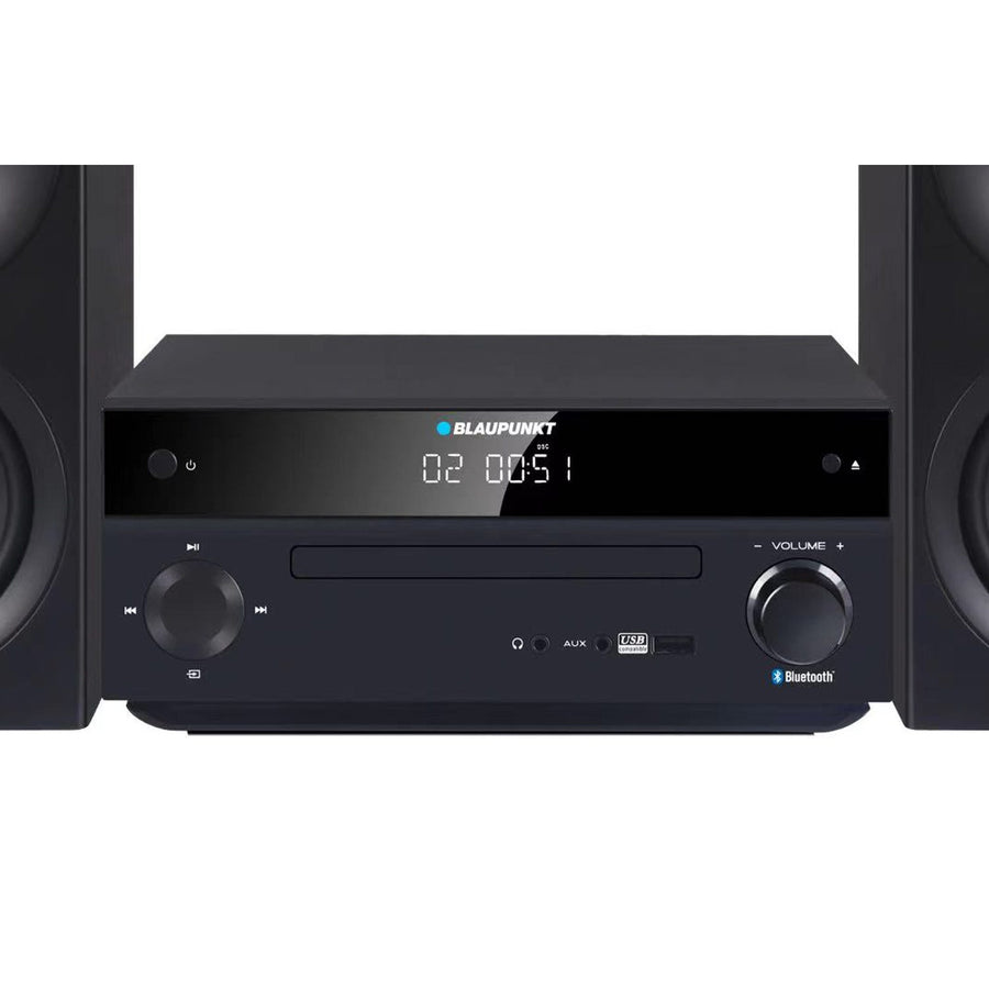 Micro sistem Blaupunkt, putere 150 W, radio FM, mufă AUX și port USB, Bluetooth, intrare HDMI, ceas cu alarmă, afișaj LED, culoare negru, MS30.02BT