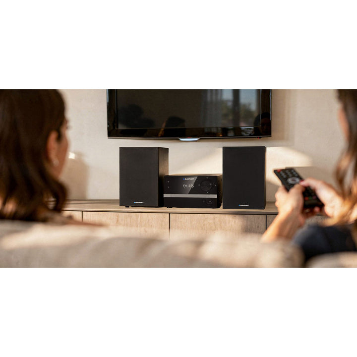 Micro sistem Blaupunkt, Bluetooth, radio FM, putere RMS 20 W, ceas cu funcție de alarmă, CD/MP3/USB/AUX, MS9BT