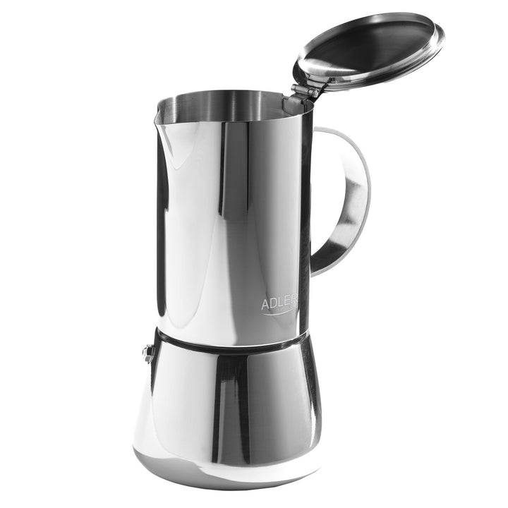 Cafetieră Adler, cafetieră espresso, capacitate 620 ml, culoare argintiu metalizat, AD 4417