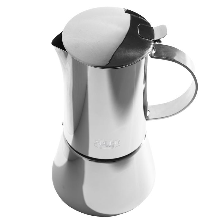 Cafetieră Adler, cafetieră espresso, capacitate 620 ml, culoare argintiu metalizat, AD 4417