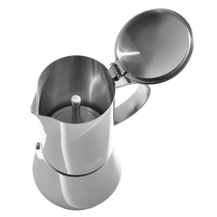 Cafetieră Adler, cafetieră espresso, capacitate 620 ml, culoare argintiu metalizat, AD 4417