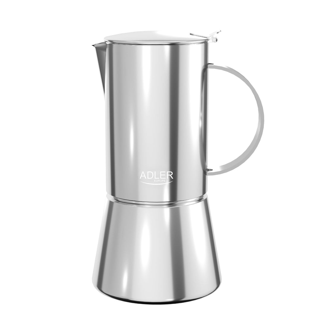Cafetieră Adler, cafetieră espresso, capacitate 620 ml, culoare argintiu metalizat, AD 4417