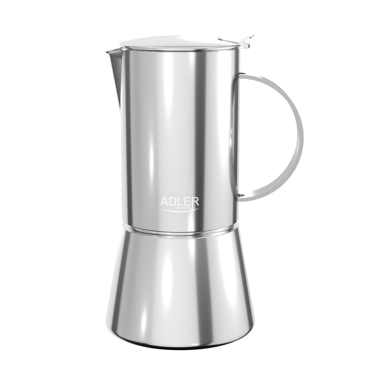 Cafetieră Adler, cafetieră espresso, capacitate 620 ml, culoare argintiu metalizat, AD 4417
