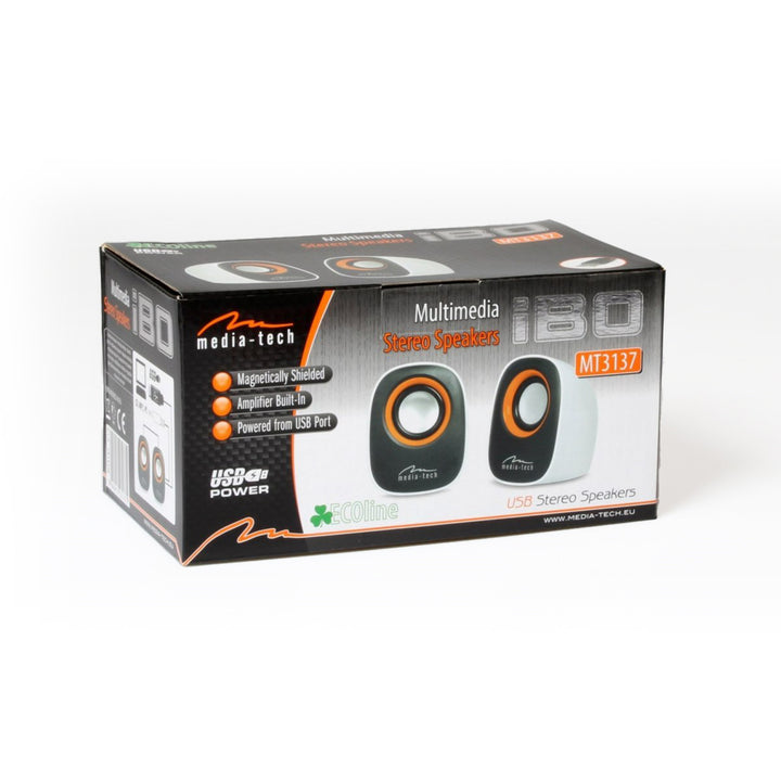 Difuzoare pentru computer alimentate prin USB 2.0, Media-Tech, MT3137