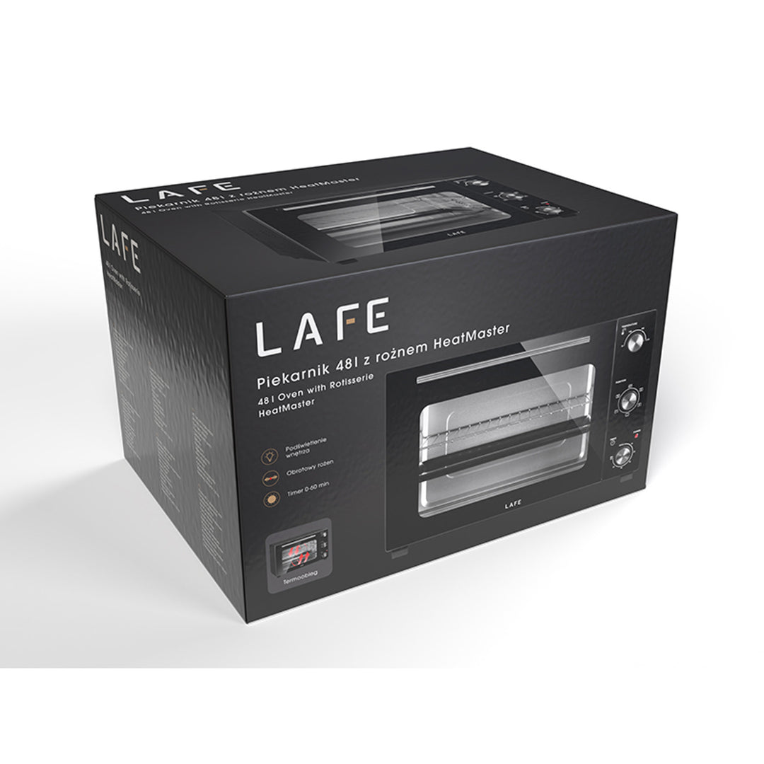 Cuptor electric Lafe, capacitate 48 l, putere 1800 W, cu ventilator, HeatMaster