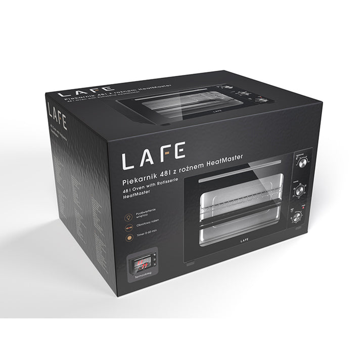 Cuptor electric Lafe, capacitate 48 l, putere 1800 W, cu ventilator, HeatMaster