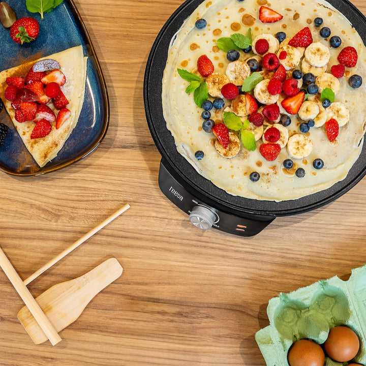 Aparat pentru clătite Teesa, tigaie electrică pentru clătite, diametru placă 30 cm, putere 1200 W, TSA3235