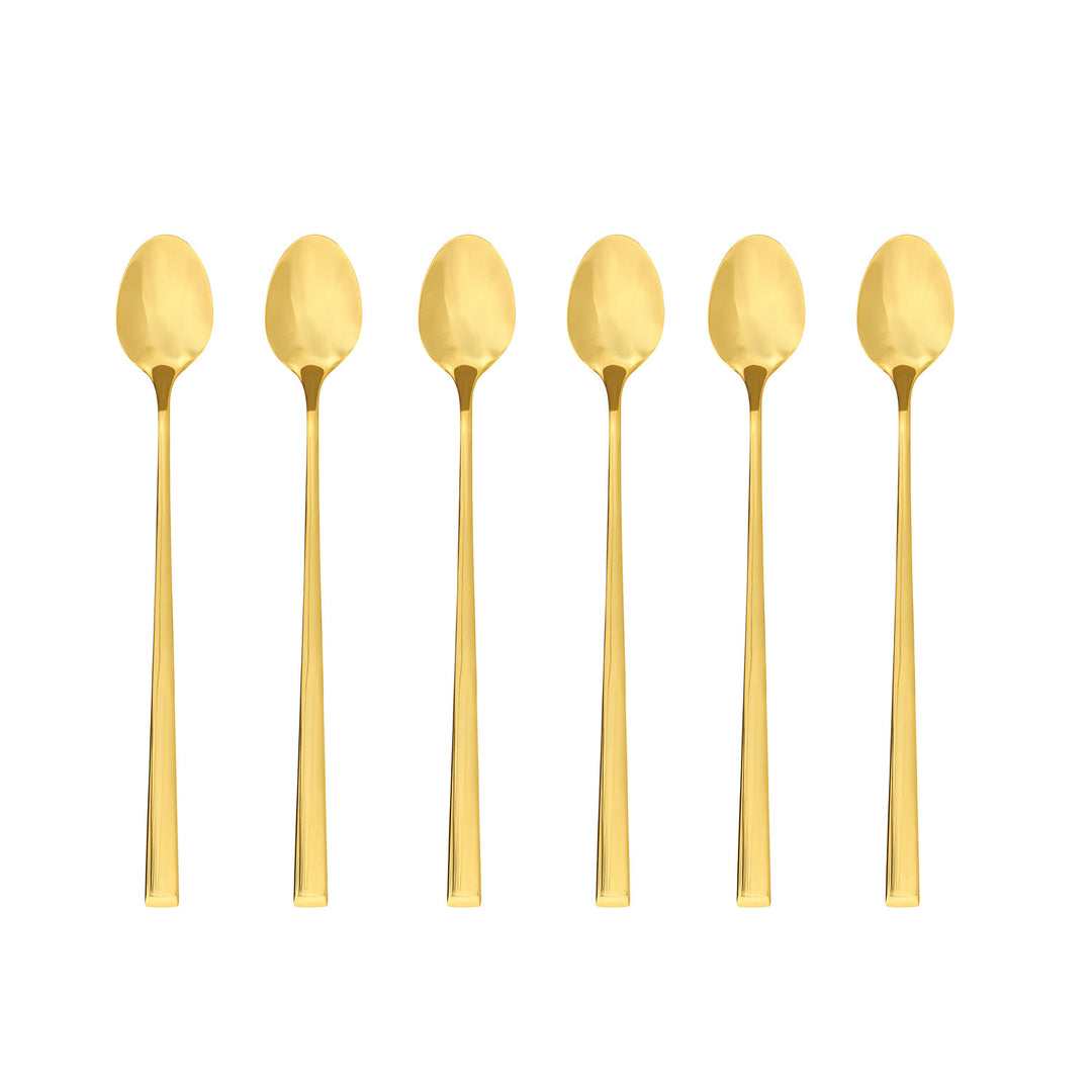 Set de linguri de desert Ambition, 6 bucăți, culoare auriu, Como