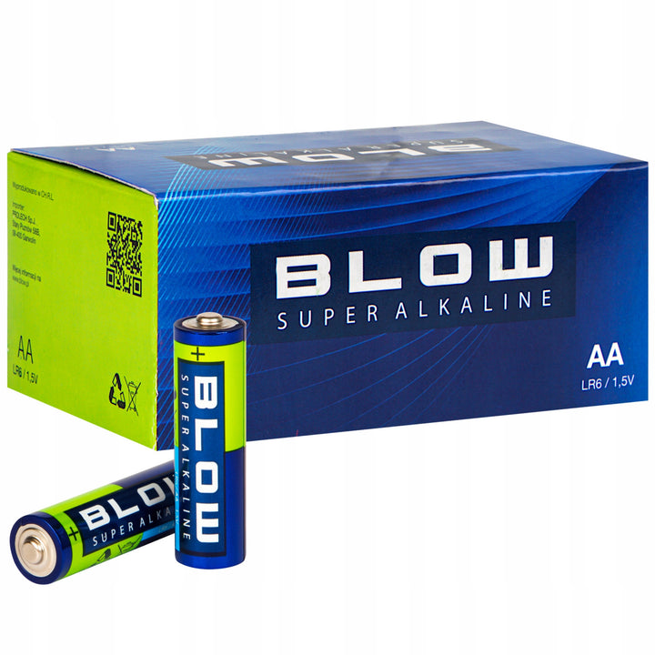 Baterii alcaline AA Blow, LR6, tensiune 1,5 V, set de 40 bucăți