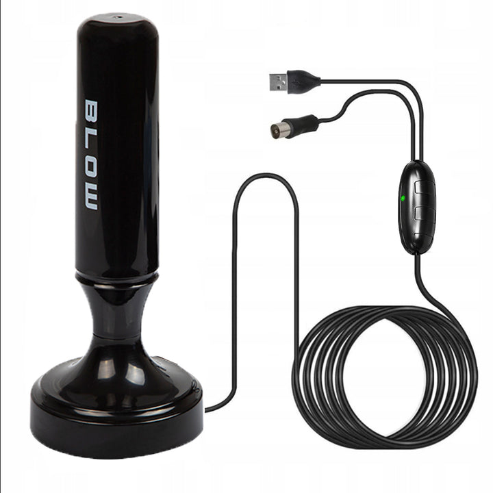 Antena DVB-T, activă pentru interior, câștig de 28dB, filtru LTE încorporat, recepție în banda 168-790 MHz, 21-040#