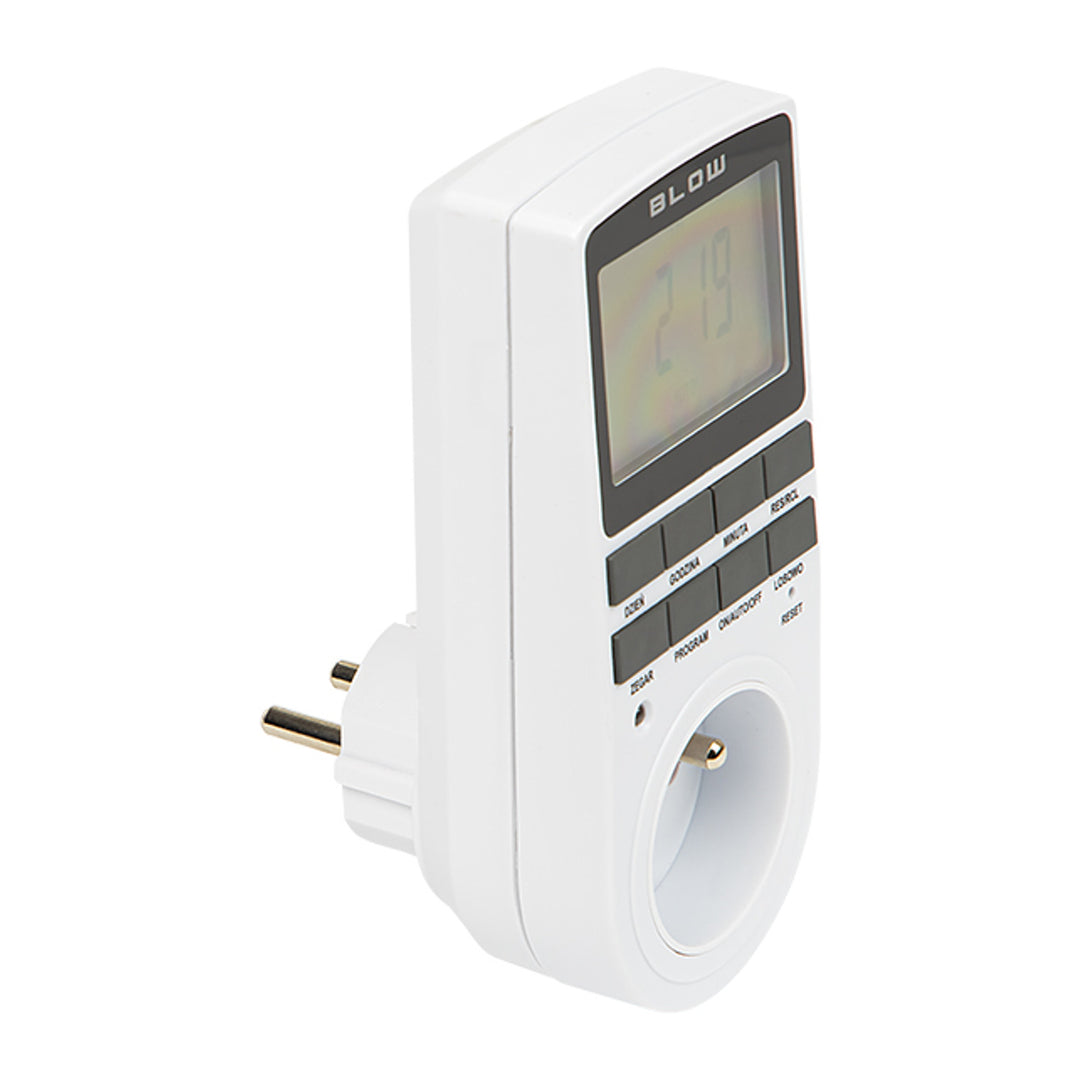 Programator digital cu temporizator, afișaj LCD, precizie +/- 1 minut pe lună, 16 combinații de funcționare diferite, 72-016#