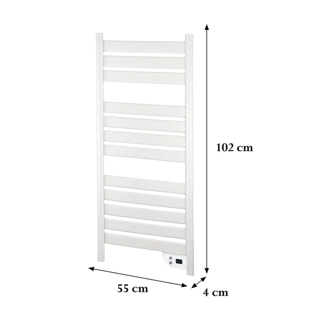 Încălzitor electric pentru baie Cronos, putere 500 W, încălzește încăperi de până la 6 m², afișaj LCD, funcții AUTO, TIMER și detectare fereastră deschisă, TW-500