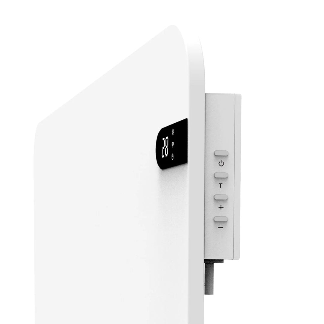 Încălzitor electric Cronos, alb, putere 450 W, încălzește încăperi de până la 14 m², termostat încorporat, telecomandă, funcție de detectare a ferestrelor deschise, picioare incluse, WFH-450TW