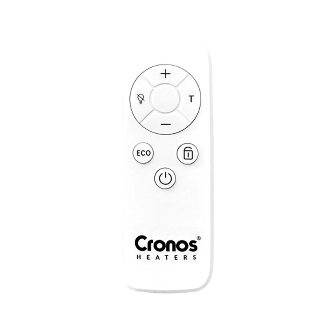 Încălzitor electric Cronos, alb, putere 450 W, încălzește încăperi de până la 14 m², termostat încorporat, telecomandă, funcție de detectare a ferestrelor deschise, picioare incluse, WFH-450TW