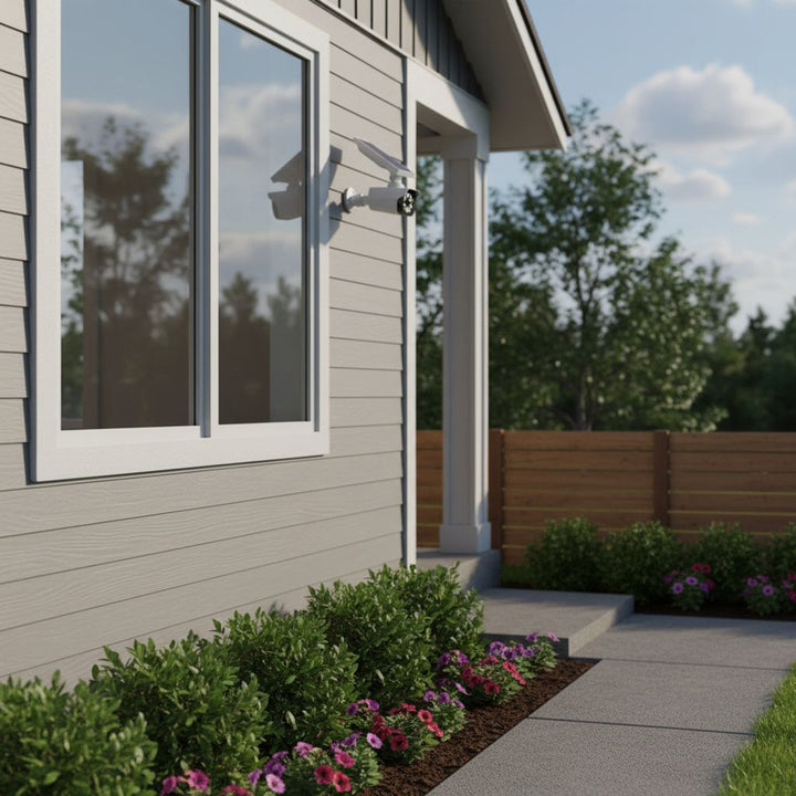 Cameră solară falsă, LED intermitent, senzor de mișcare, iluminare LED, autocolant gratuit, SOL1800S, 2 bucăți