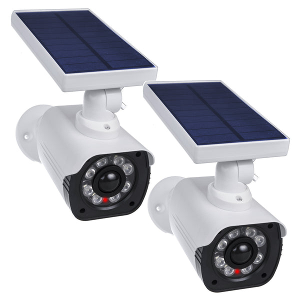 Cameră solară falsă, LED intermitent, senzor de mișcare, iluminare LED, autocolant gratuit, SOL1800S, 2 bucăți