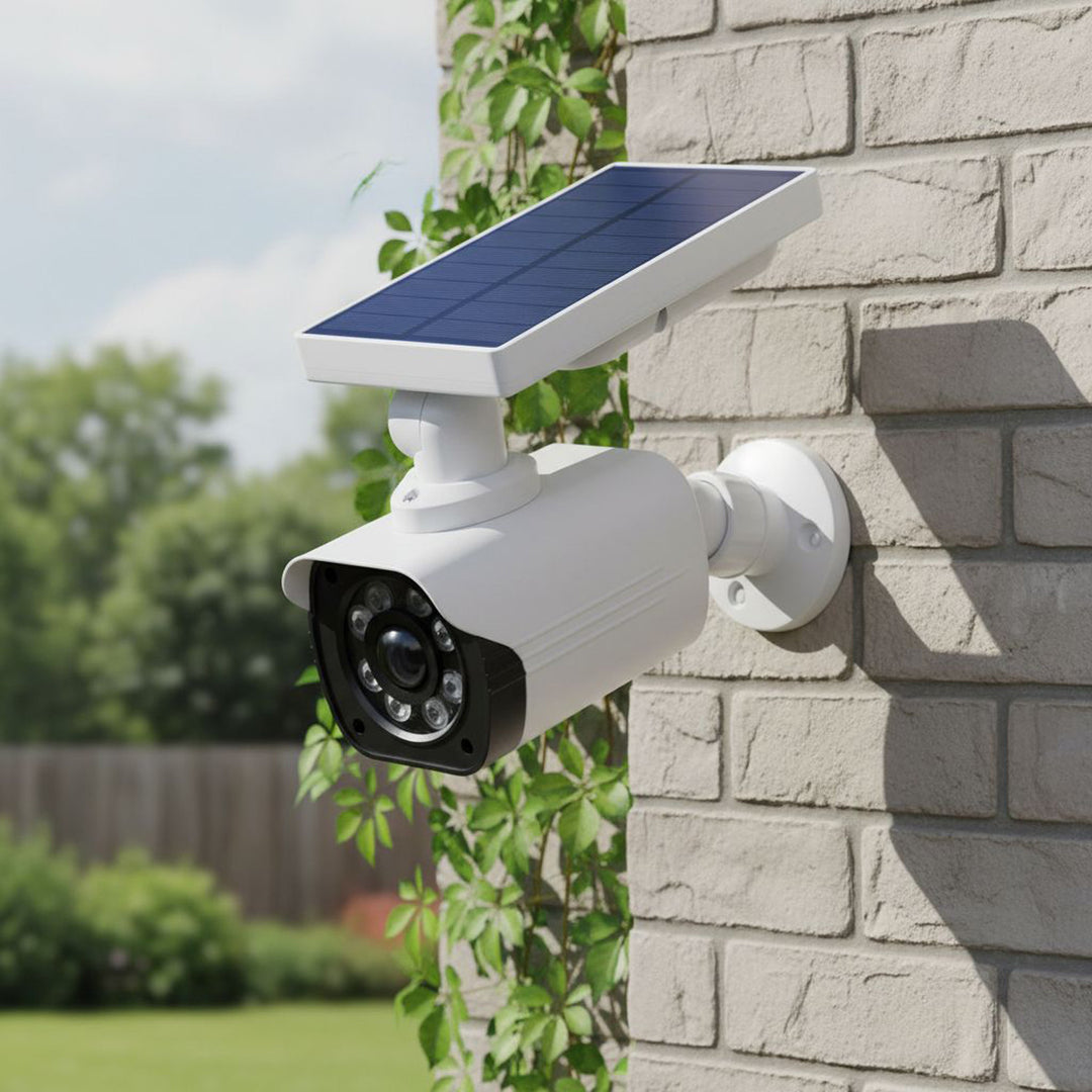 Cameră solară falsă, LED intermitent, senzor de mișcare, iluminare LED, autocolant gratuit, SOL1800S, 4 bucăți