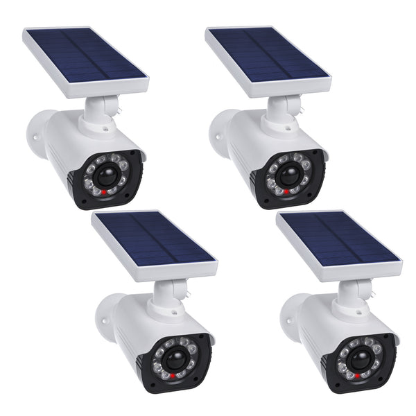 Cameră solară falsă, LED intermitent, senzor de mișcare, iluminare LED, autocolant gratuit, SOL1800S, 4 bucăți