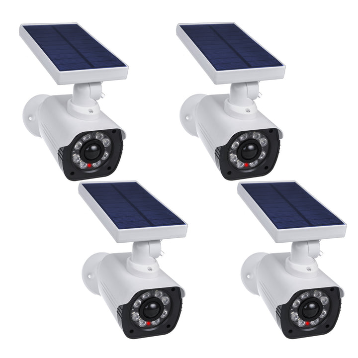 Cameră solară falsă, LED intermitent, senzor de mișcare, iluminare LED, autocolant gratuit, SOL1800S, 4 bucăți