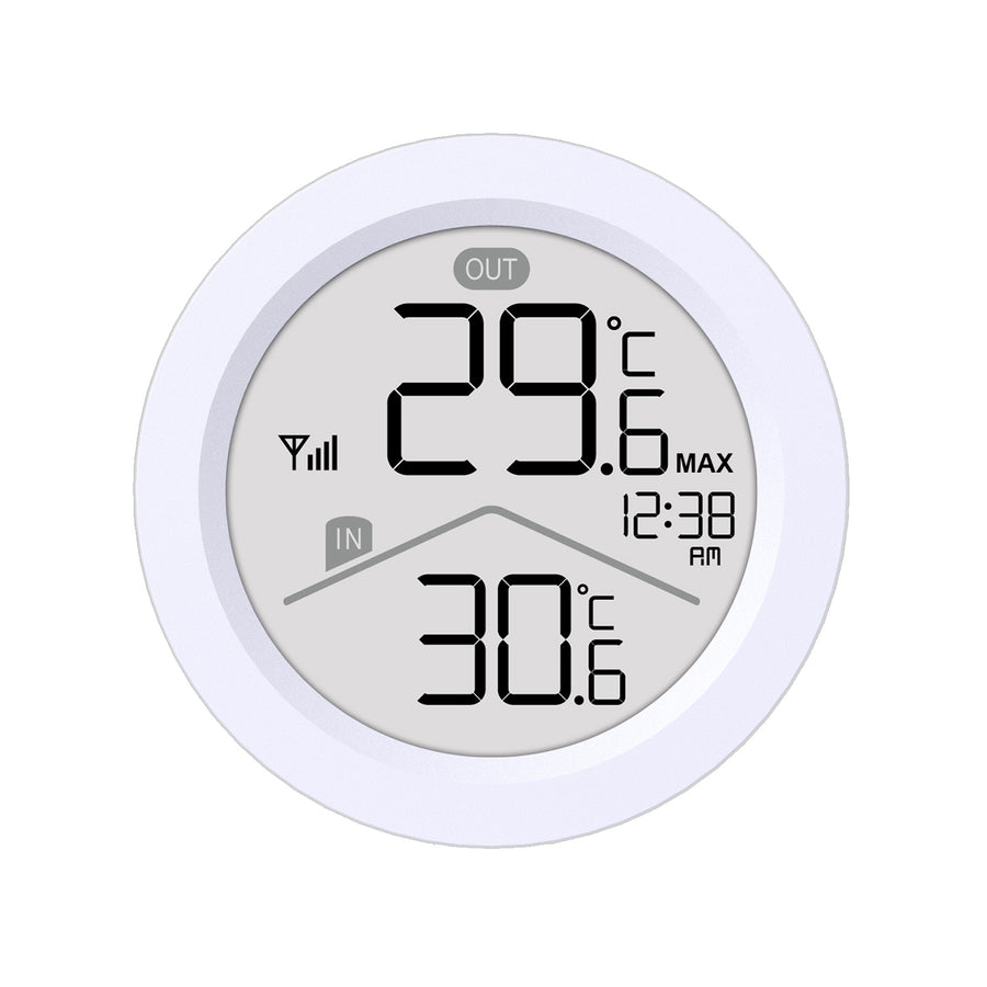Stație meteo wireless GreenBlue, temperatură IN/OUT, ceas, selectabilă °C/°F, rază de acțiune de până la 60 m, GB162, 4 baterii AAA