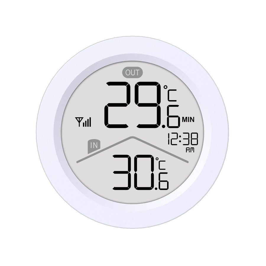 Stație meteo wireless GreenBlue, temperatură IN/OUT, ceas, selectabilă °C/°F, rază de acțiune de până la 60 m, GB162, 4 baterii AAA