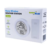 Stație meteo wireless GreenBlue, temperatură IN/OUT, ceas, selectabilă °C/°F, rază de acțiune de până la 60 m, GB162, 4 baterii AAA