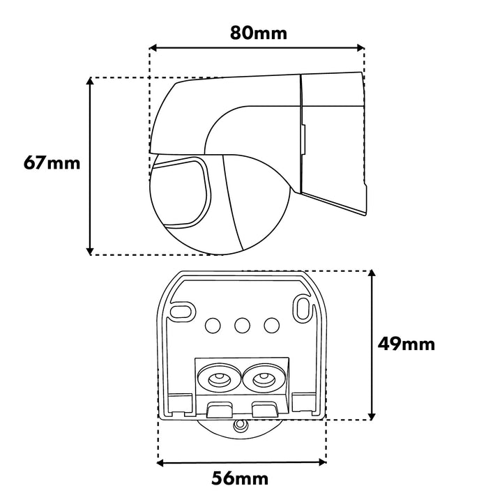 Senzor de mișcare PIR 12-24 V Maclean, cu infraroșu, IP44, alb, rază de acțiune 12 m, sarcină maximă 60/120 W, MCE623 W