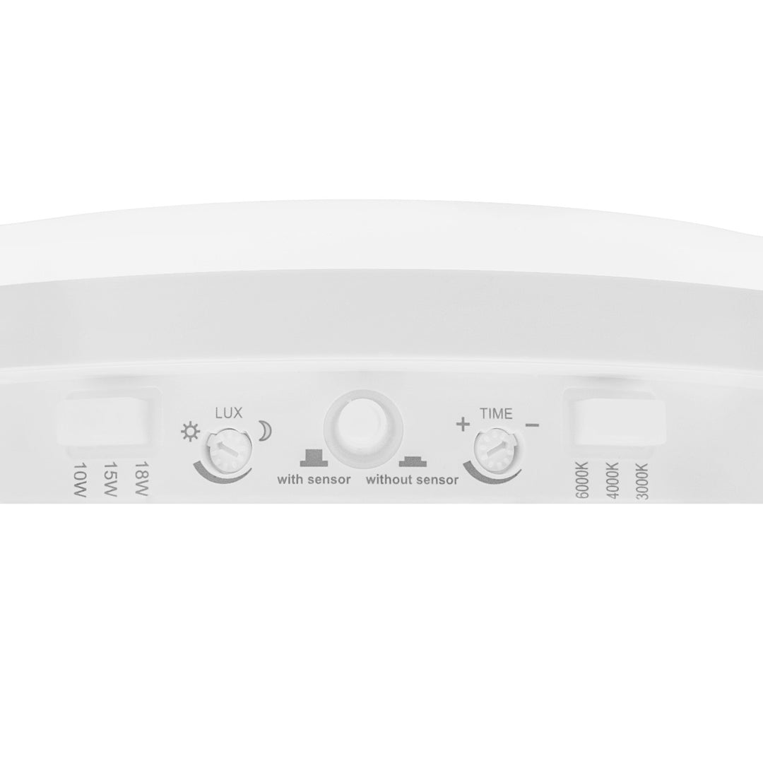 Lampă LED cu senzor de mișcare Maclean, senzor PIR, albă, 10 W/15/18 W, IP65, posibilitatea de a schimba temperatura culorii între 3000/4000/6000 K, MCE535 W