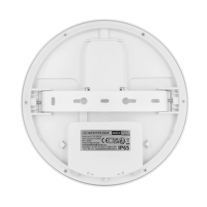 Lampă LED cu senzor de mișcare Maclean, senzor PIR, albă, 10 W/15/18 W, IP65, posibilitatea de a schimba temperatura culorii între 3000/4000/6000 K, MCE535 W