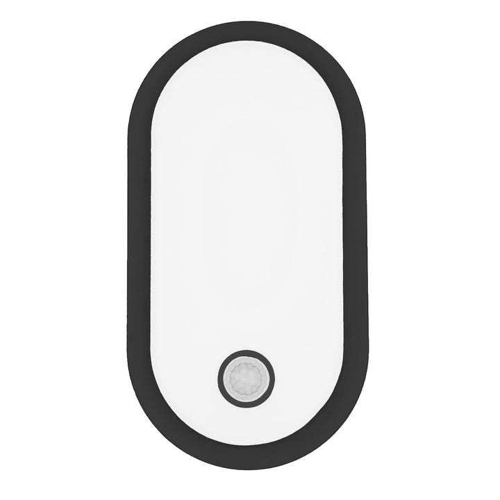 Lampă LED cu senzor de mișcare Maclean, senzor PIR, negru, 10 W/15/18 W, IP65, posibilitatea de a schimba culoarea la 3000/4000/6000 K, MCE534 B
