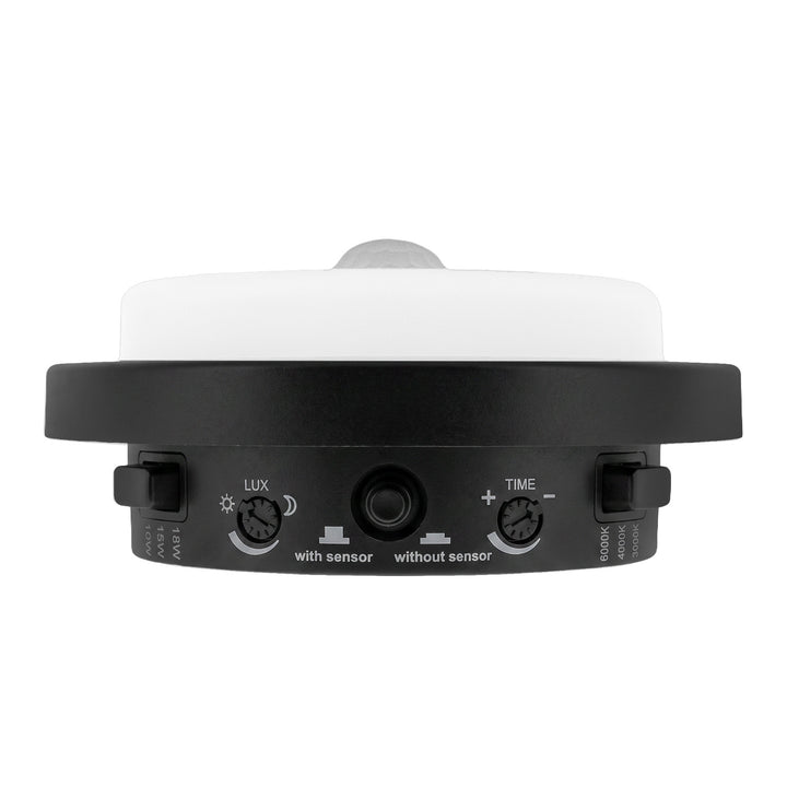 Lampă LED cu senzor de mișcare Maclean, senzor PIR, negru, 10 W/15/18 W, IP65, posibilitatea de a schimba culoarea la 3000/4000/6000 K, MCE534 B