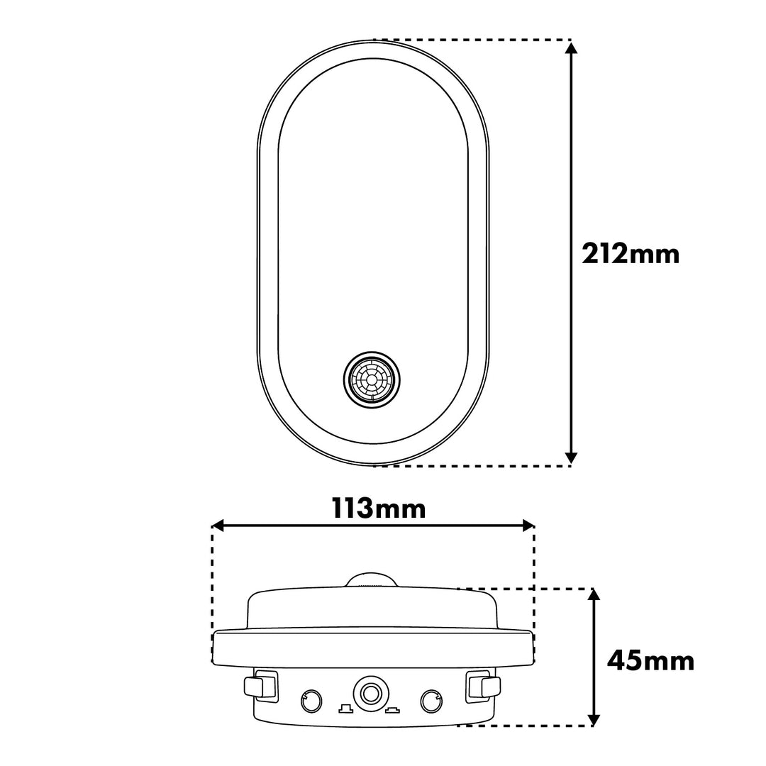 Lampă LED cu senzor de mișcare Maclean, senzor PIR, negru, 10 W/15/18 W, IP65, posibilitatea de a schimba culoarea la 3000/4000/6000 K, MCE534 B