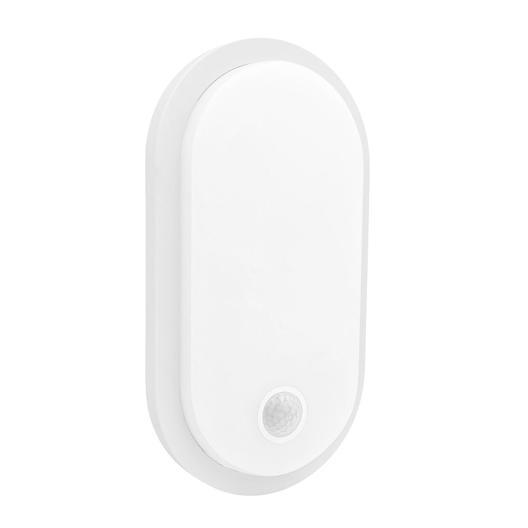 Lampă LED cu senzor de mișcare Maclean, senzor PIR, albă, 10 W/15/18 W, IP65, posibilitatea de a schimba temperatura culorii între 3000/4000/6000 K, MCE534 W