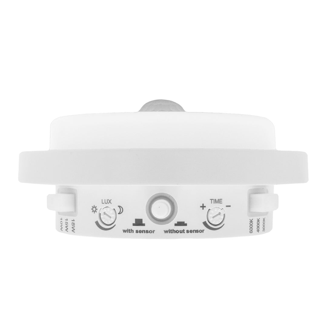 Lampă LED cu senzor de mișcare Maclean, senzor PIR, albă, 10 W/15/18 W, IP65, posibilitatea de a schimba temperatura culorii între 3000/4000/6000 K, MCE534 W