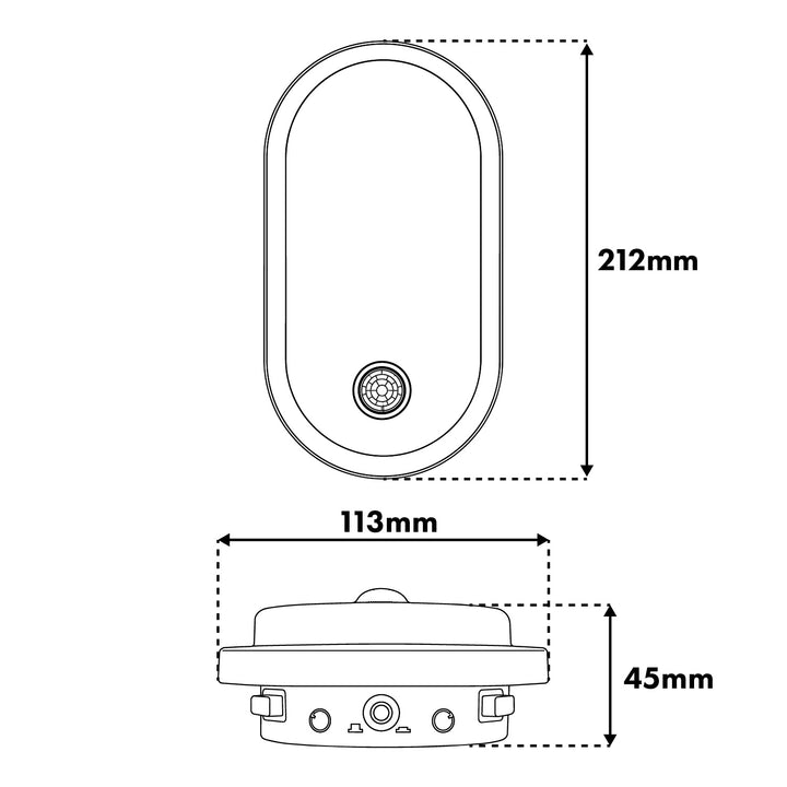 Lampă LED cu senzor de mișcare Maclean, senzor PIR, albă, 10 W/15/18 W, IP65, posibilitatea de a schimba temperatura culorii între 3000/4000/6000 K, MCE534 W