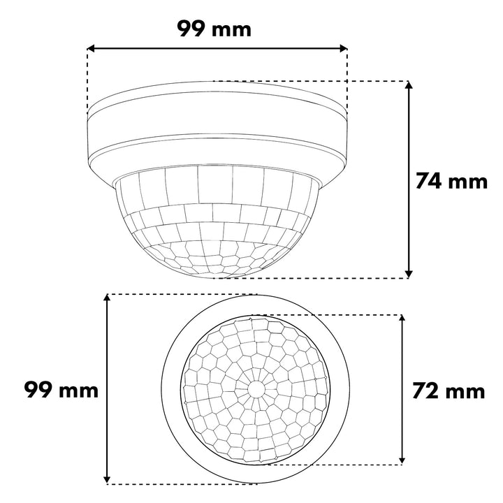 Senzor de prezență PIR Maclean, montare pe perete, rază de acțiune 10x40 m, 1000 W/2000 W, 220-240 V c.a., 50/60 Hz, MCE823