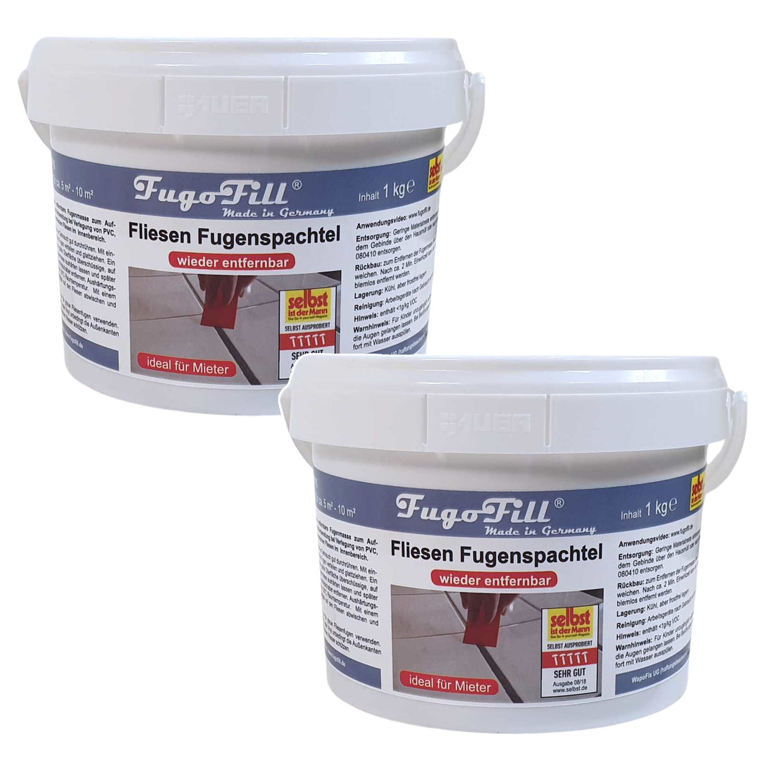 Chit pentru gresie și faianță detașabil FugoFill, 2x1kg, gri