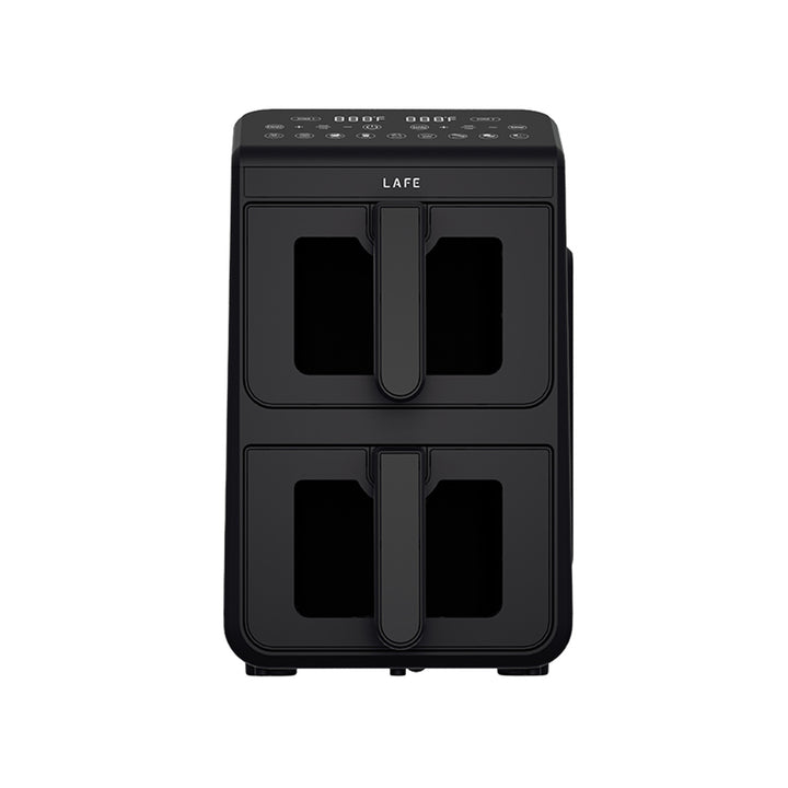 Friteuză fără ulei LAFE, friteuză cu aer cald, 2 compartimente, 5 L, putere 2460 W, afișaj LCD, Dual Fry