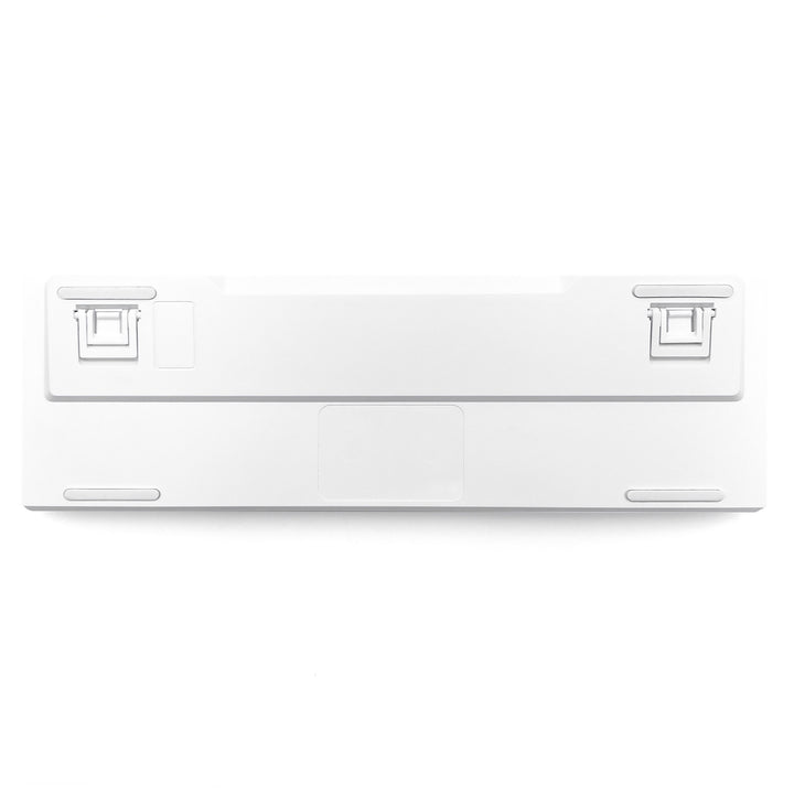 RED CORE MX60 - Tastatură mecanică scurtă pentru jocuri, 60%, comutatoare mecanice RED silențioase, iluminare colorată, 68 de taste, USB-C. Culoare: alb/albastru. Mediatech