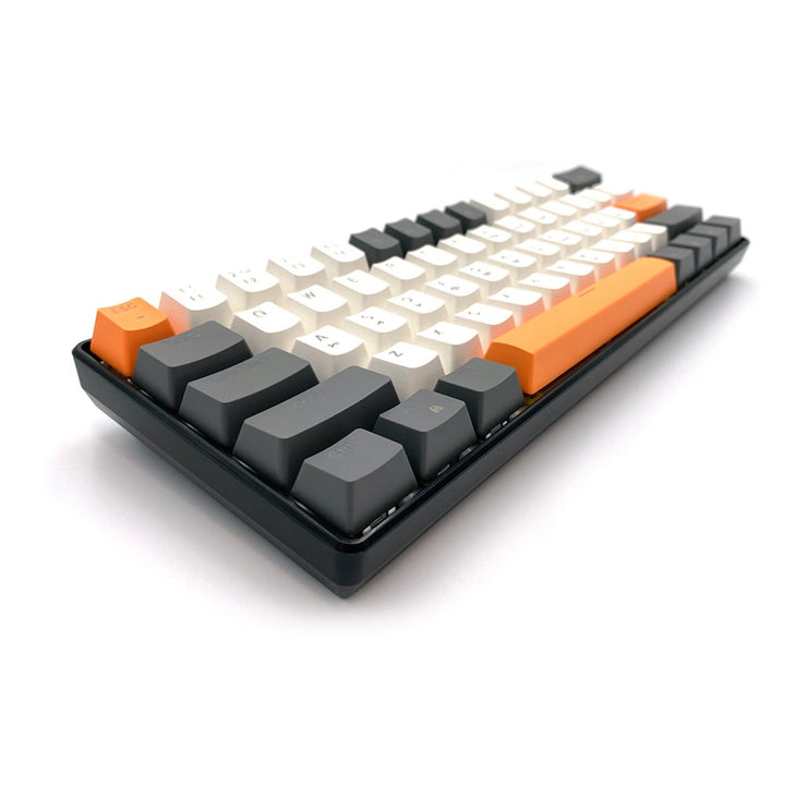 ZONE 61 - Tastatură mecanică scurtă pentru jocuri, 60%, comutatoare mecanice silențioase RED, iluminare colorată, 61 de taste, USB-C, Mediatech