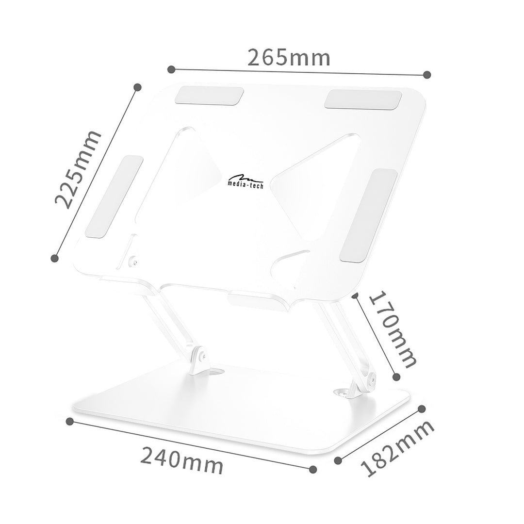 Suport reglabil, ergonomic pentru laptopuri de 10-17 inch SUPORT LAPTOP MT2661W, Mediatech
