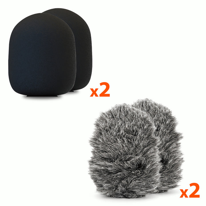MICRO-MIC DUO – 2 microfoane wireless cu prindere la rever (set), cu clemă, iOS și Android (OTG), mini, super-sensibile. USB-C și LIGHTNING, Mediatech