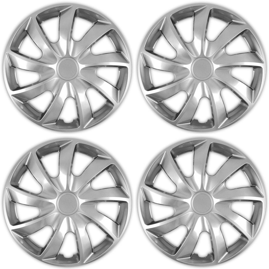 Capace universale argintii NRM Quad de 13", 4 bucăți