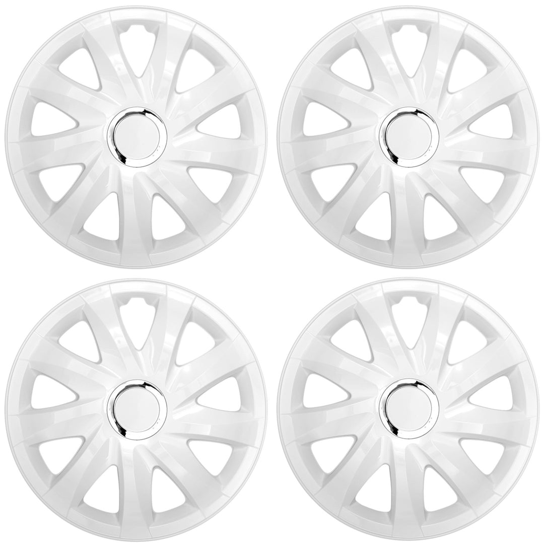 Capace universale pentru jante NRM Drift de 13'', albe, set de 4 bucăți