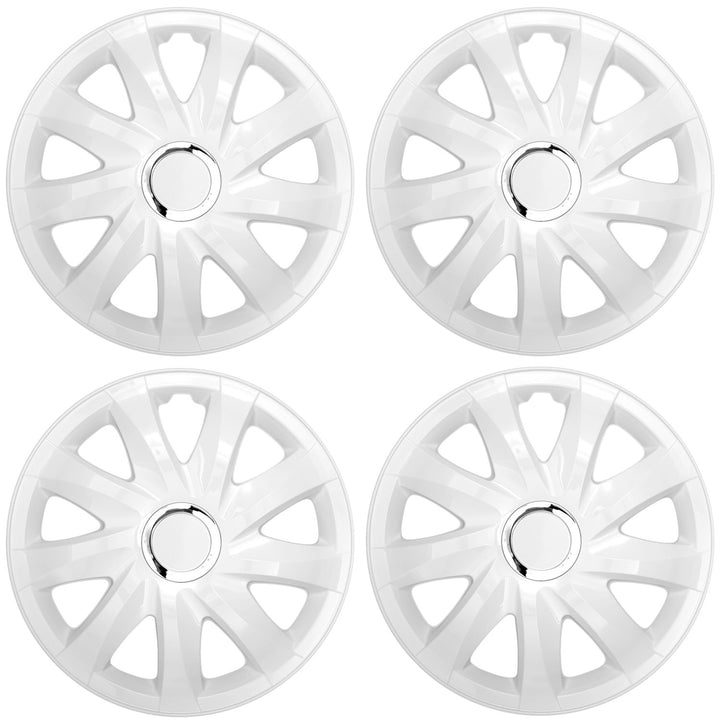 Capace universale pentru jante NRM Drift de 13'', albe, set de 4 bucăți