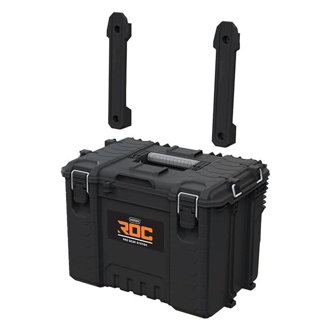 Cutie de scule Keter ROC XL Pro Gear 2.0, capacitate de încărcare 72 kg, mânere Pro Mount, poate fi agățată pe perete, 256980