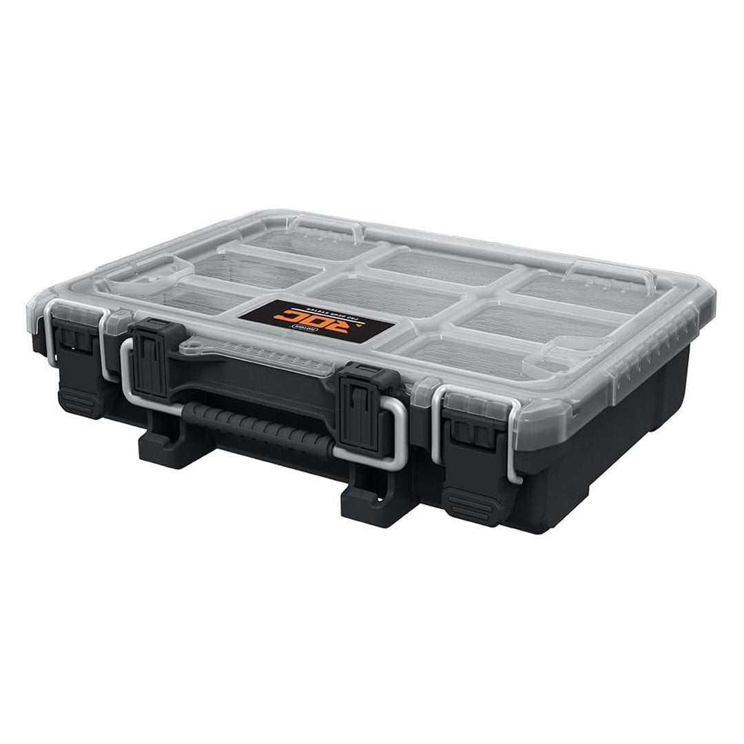 Organizator pentru scule Keter ROC Pro Gear 2.0, suport pentru montare pe perete, capac transparent și rezistent, garnitură de protecție împotriva prafului și apei, cleme metalice, 256983