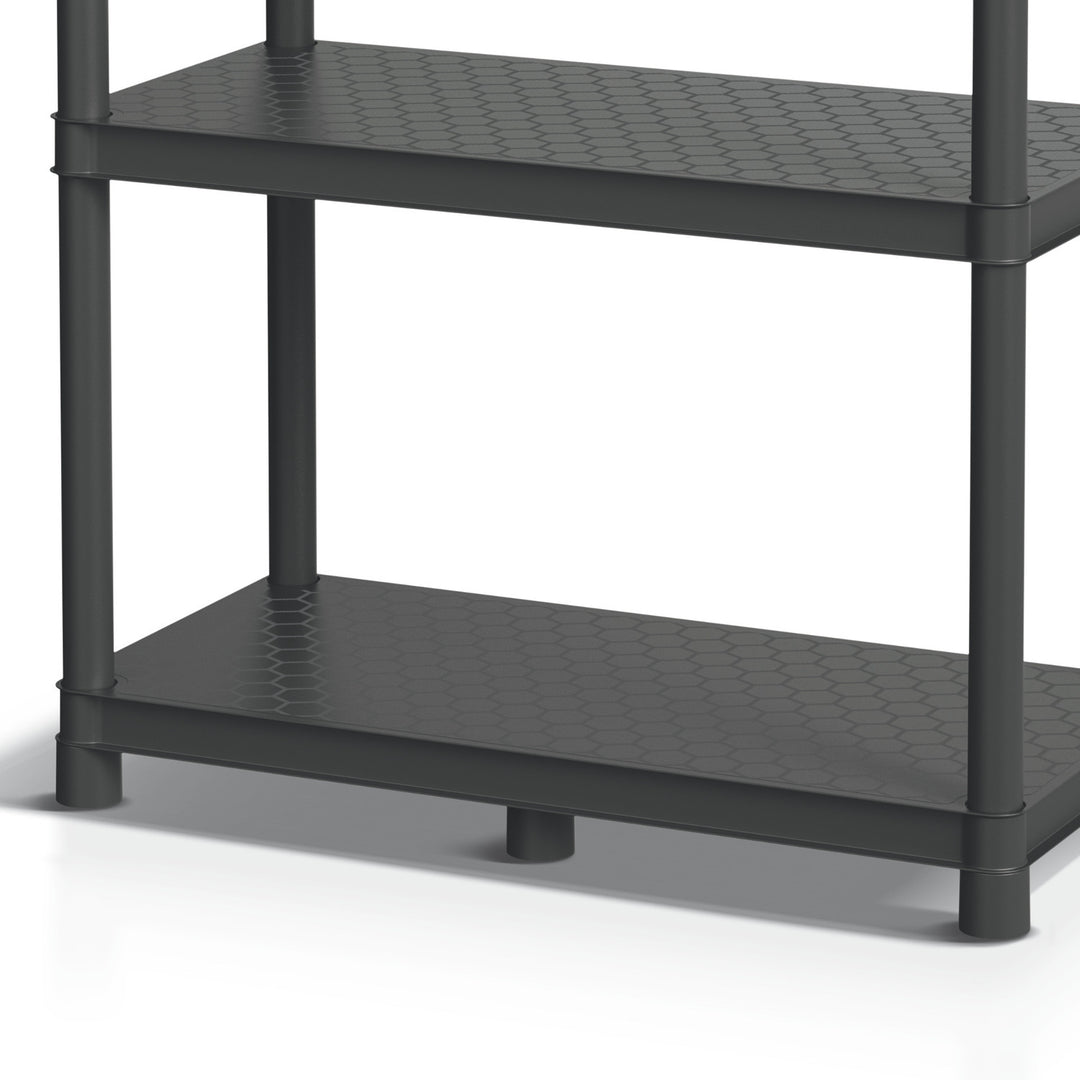 Rafturi Stackaro Solid 75 Kistenberg, sarcină maximă totală 220 kg, 5 rafturi, montare pe perete, KSS75L5HD-S411