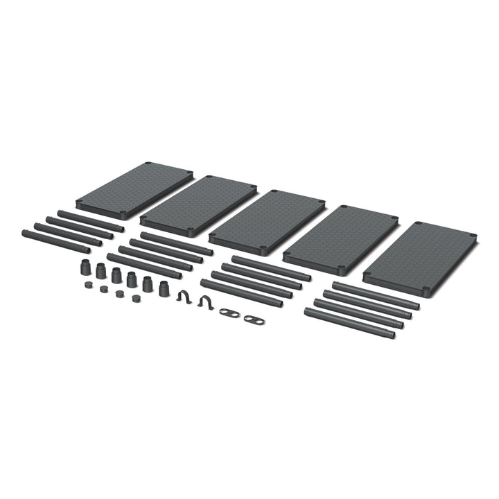 Rafturi Stackaro Solid 75 Kistenberg, sarcină maximă totală 220 kg, 5 rafturi, montare pe perete, KSS75L5HD-S411